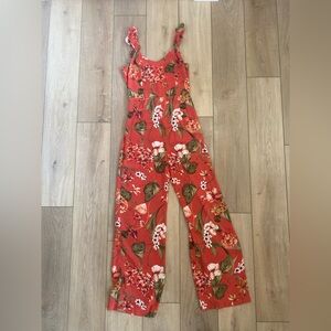 Floral Rust Jumpsuit